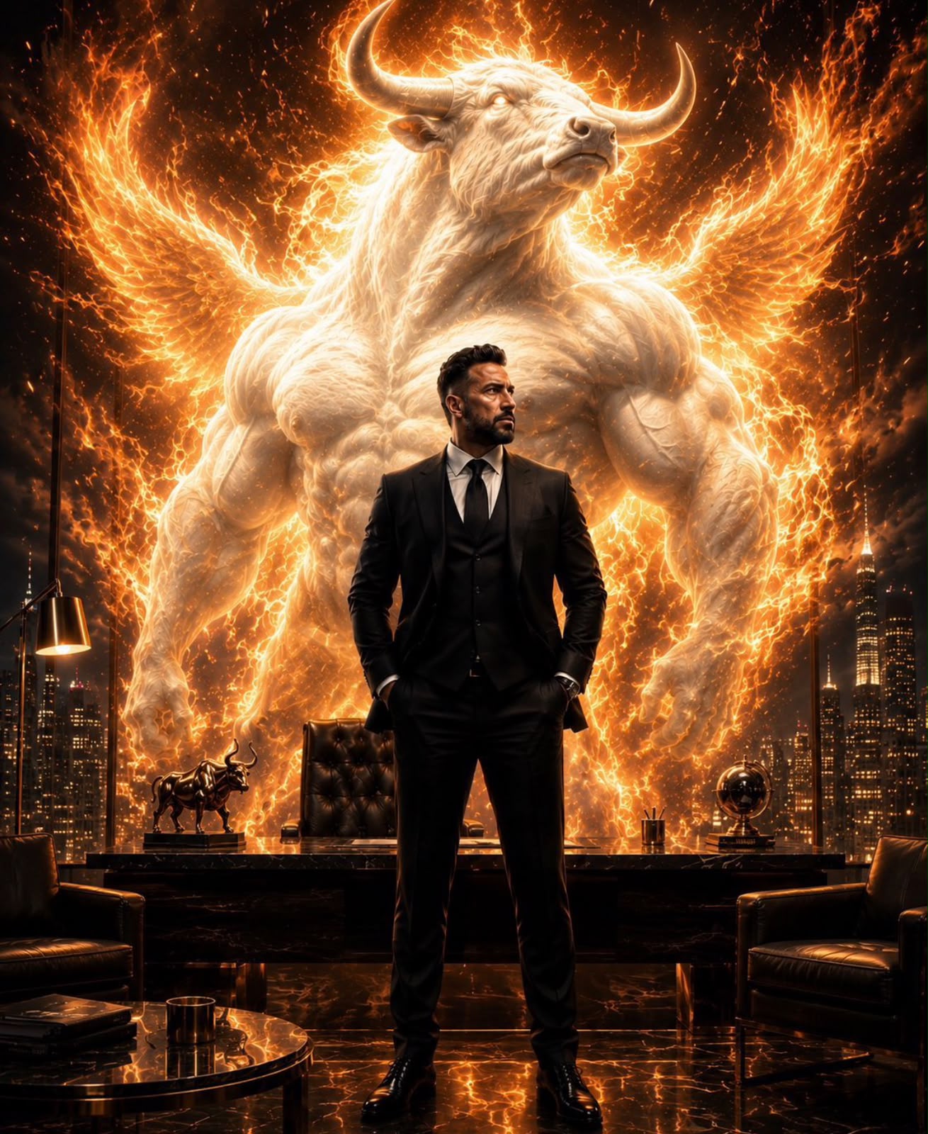 The White Bull, flaming spirit